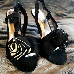 White House Black Market Satin Stilettos